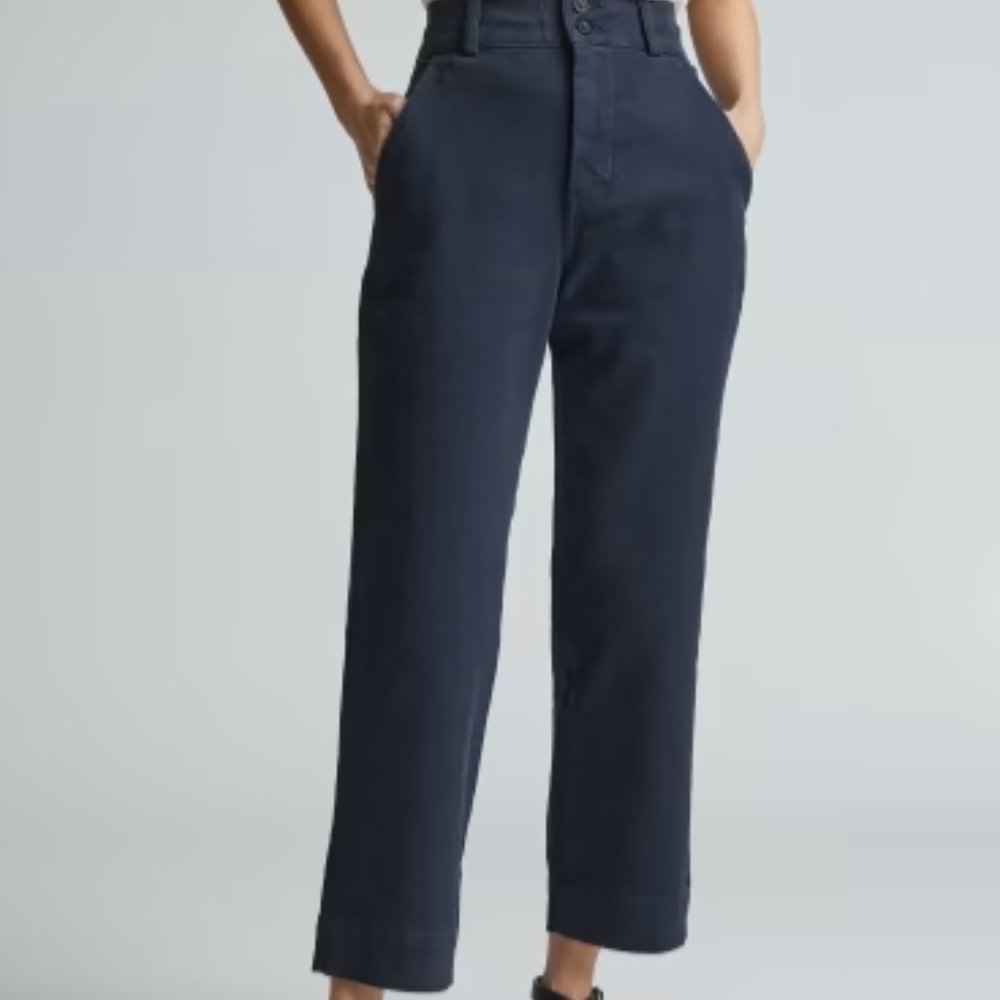 Everlane Organic Straight-Leg Pant in Navy